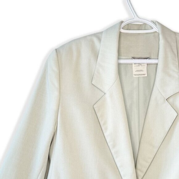 Vintage 80s D'Allairds Oversized Blazer - Light Sage Green - Lightweight Jacket - Picture 2 of 7